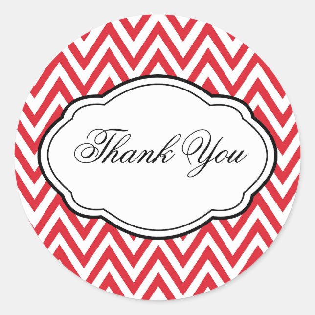 Redondo Rótulo do adesivo de risca vermelha personalizável (Frente)