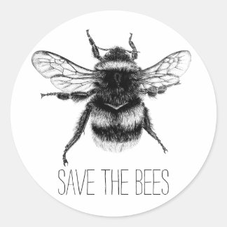 Redondo Salve o adesivo das abelhas