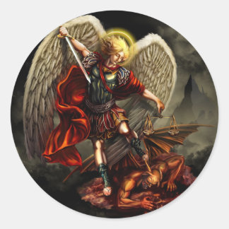 Redondo Santo Michael, o adesivo Arcanjo