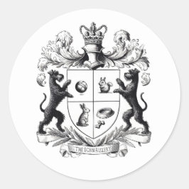 Redondo Schnauzer Casaco do adesivo de armas