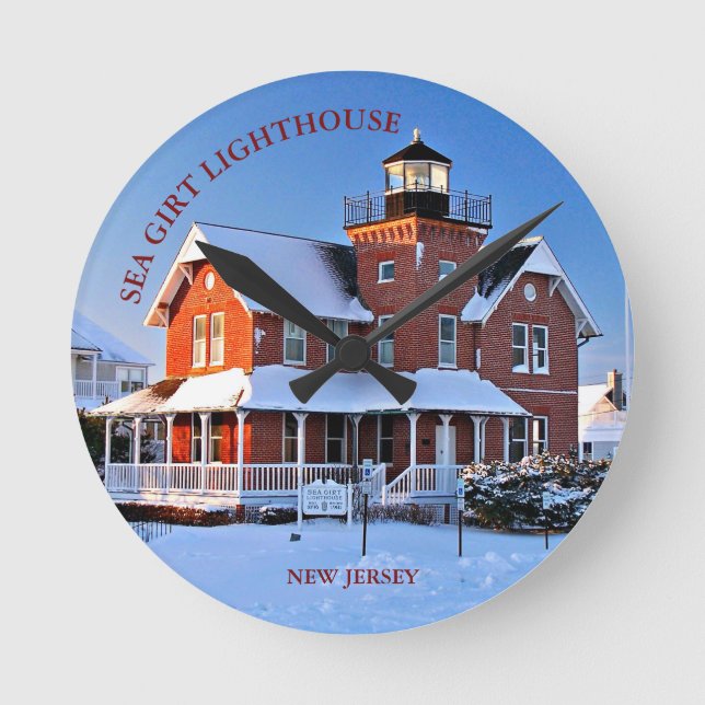 Redondo Sea Girt Lighthouse, Relógio de Muro em Nova Jerse (Frente)