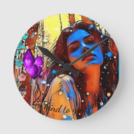 Redondo Seja gentil com o relógio Wall.