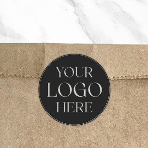 Redondo Selo Adesivo Personalizado com Logotipo da Empresa