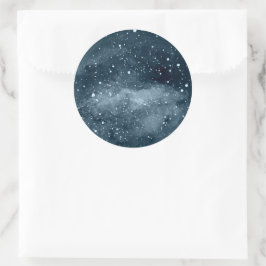 Redondo Selo de Envelope Celestial Lua | Adesivo