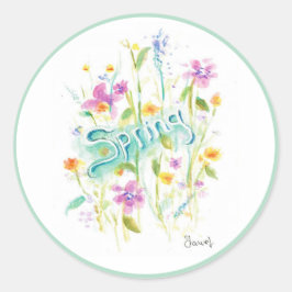 Redondo Selo do Adesivo da Flor Redonda