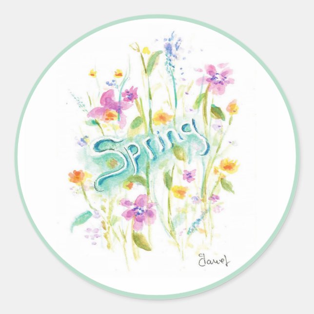 Redondo Selo do Adesivo da Flor Redonda (Frente)