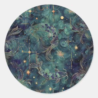 Redondo Selo do adesivo de astrologia de Peixes personaliz