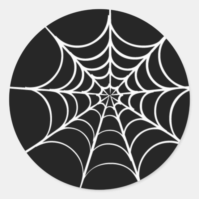 Redondo Selo do adesivo do Envelope Aranha Halloween (Frente)