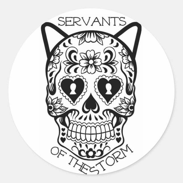 Redondo Servidores do adesivo de Tempestade (Frente)