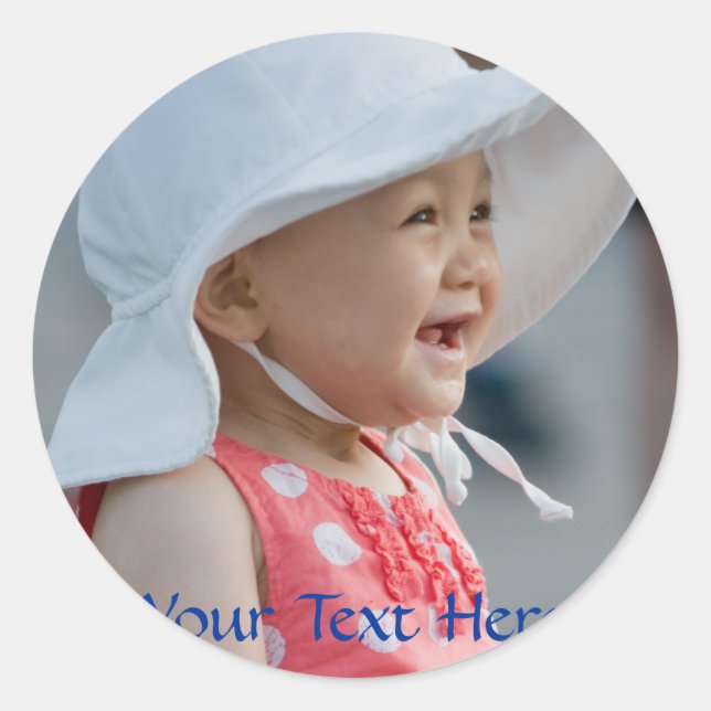 Redondo Seu bebê em um adesivo (Frente)