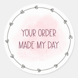 Redondo Seu pedido fez meu adesivo de dia