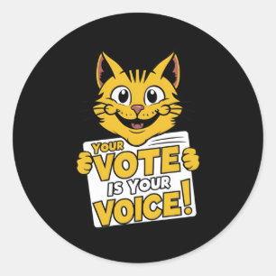 Redondo Seu Voto Na Sua Voz! Adesivo