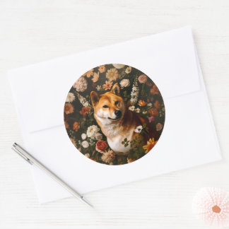 Redondo Shibu Inu Clássico - Adesivo