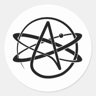 Redondo Símbolo Atheist - Adesivo