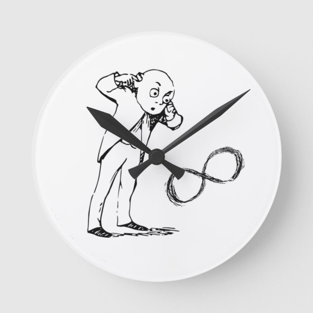 Redondo Símbolo Infinito legal Relógio Filosófico (Frente)