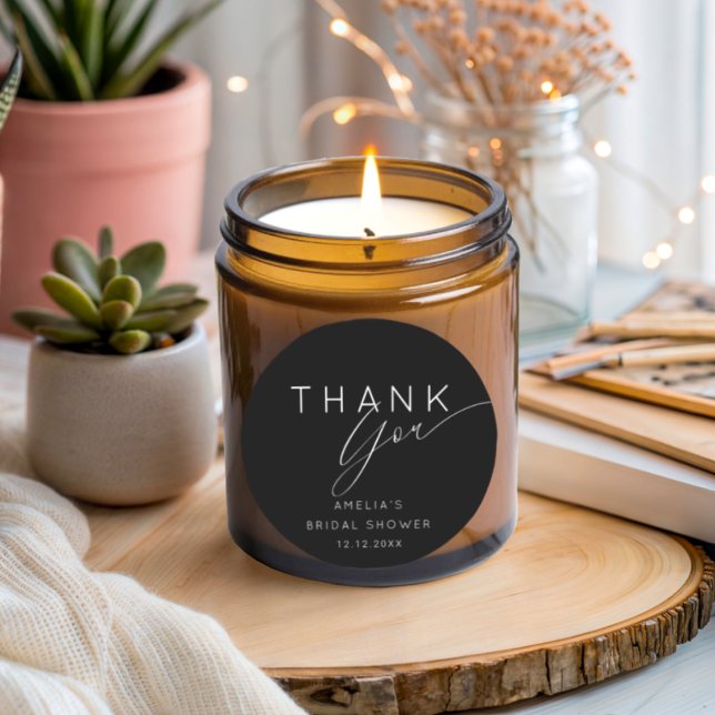 Redondo Simples adesivo de agradecimento de chá de panela  (Criador carregado)