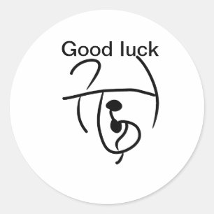 Redondo Sinal adesivo de sorte