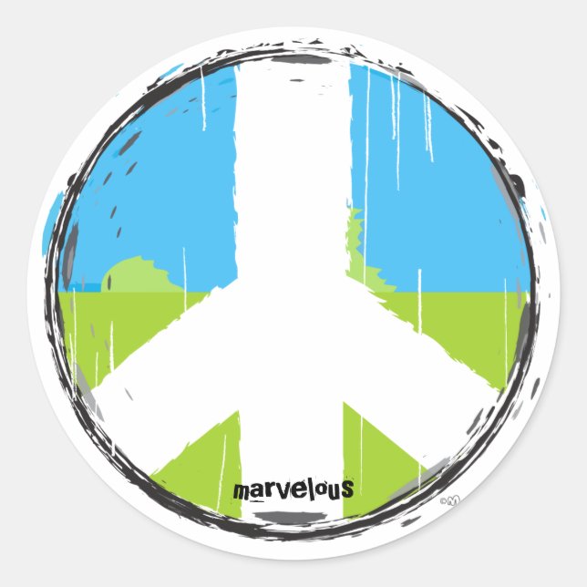 Redondo Sinal de Paz N.º2 Adesivo (Frente)