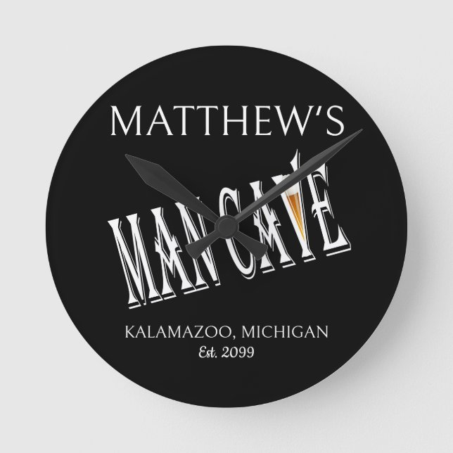 Redondo Sinal de relógio da caverna do dia de os pais (Frente)