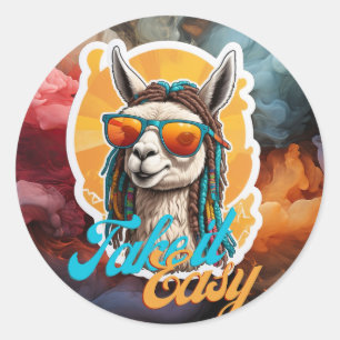 Redondo Solte e aproveite a vida. Adesivo