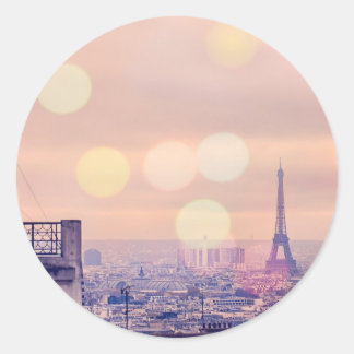 Redondo Sonhando com Adesivo da Torre Eiffel de Paris