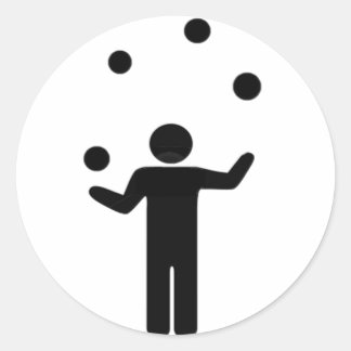 Redondo "Sou um Juggler!" Adesivo