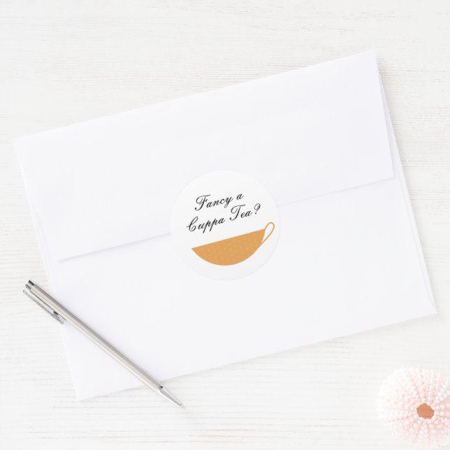 Redondo Spice Teacup Envelope Selo e Adesivo (Envelope)