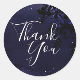 Redondo Starry Night Celestial Guarde o adesivo de data