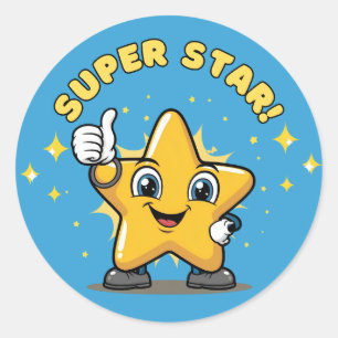 Redondo Super Star Sticker, Adesivo Motivacional, Star Sti