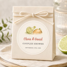 Taco Sobre Amor Favor de Adesivo para Festa de Cas