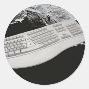 Redondo Teclado no Adesivo de Espaço