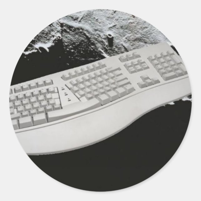 Redondo Teclado no adesivo espacial (Frente)