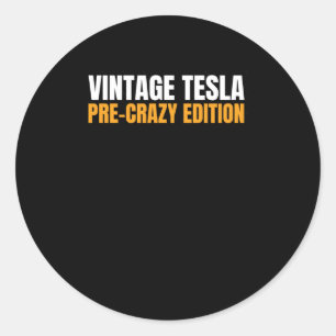 Redondo Tesla Antigo - Edição Pré-Louca Ímã ou Adesivo