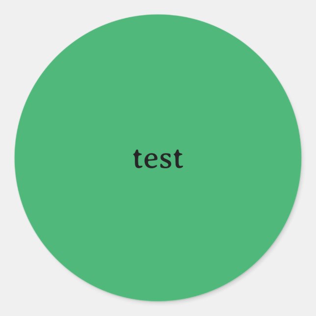 Redondo teste de adesivo verde .co.uk (Frente)