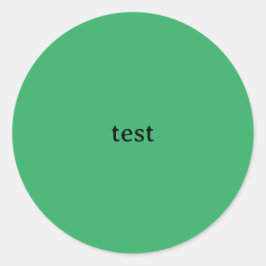 Redondo teste de adesivo verde .co.uk