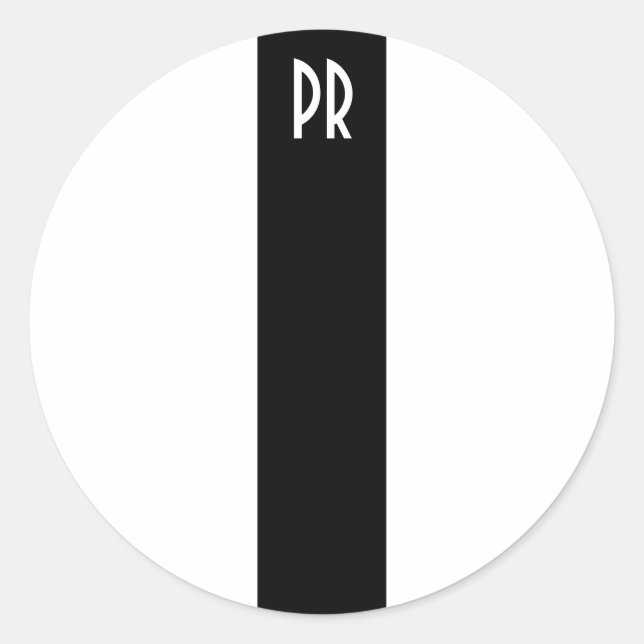 Redondo TPR pinstripe adesivo (branco) (Frente)