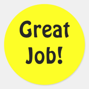 Redondo Trabalho de Excelente! Adesivo de enfermaria