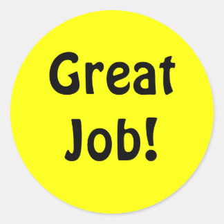 Redondo Trabalho excelente! adesivo de reconforto