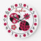 Trendy Red Ladybug Relógio Personalizado de Parede