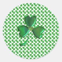Trevo Shamrock Selo Adesivo Envelope Irlandês
