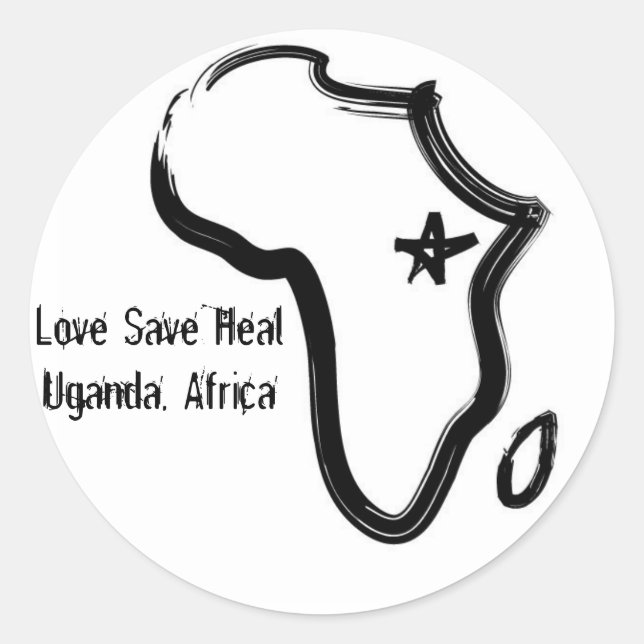 Redondo Uganda, adesivo africano (Frente)