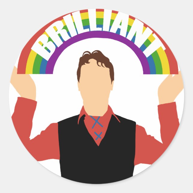 Redondo Um adesivo brilhante! (Frente)