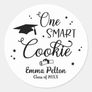 Redondo Um adesivo de graduação Smart Cookie