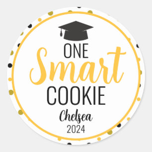 Redondo Um adesivo de graduação Smart Cookie