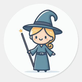 Redondo Um adesivo de magia
