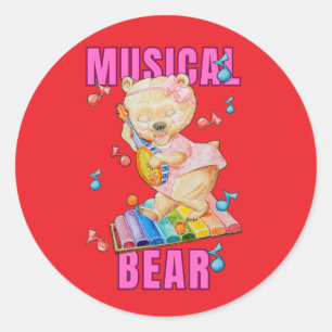 Redondo Urso Musical Adesivo