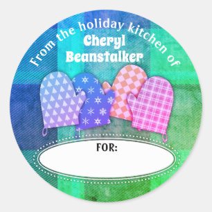 Redondo Vassouras de Natal da cozinha do adesivo