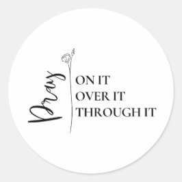 Redondo Vinheta cristã | citação do adesivo de Fé da bíbli