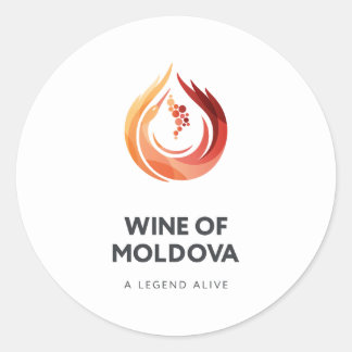 Redondo Vinho do adesivo da Moldávia