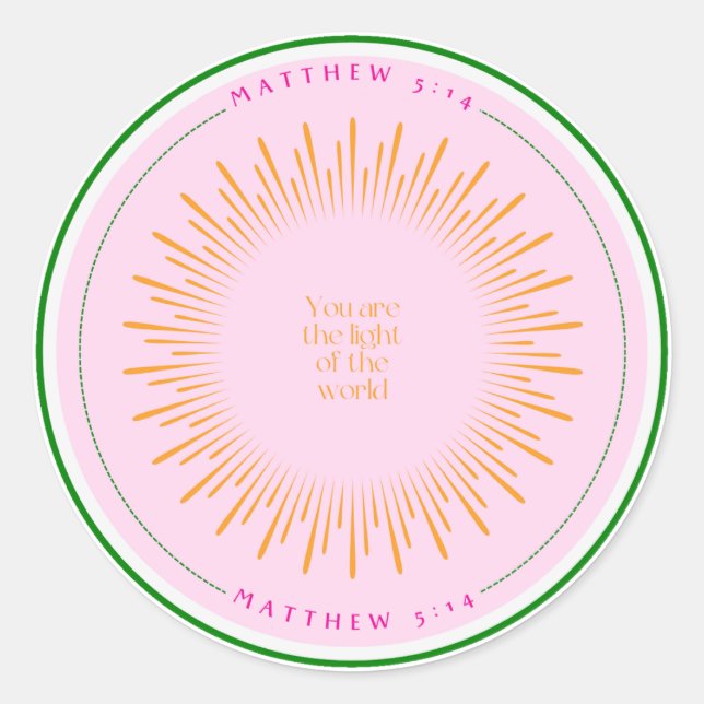 Redondo Você é a luz do adesivo mundial (Frente)